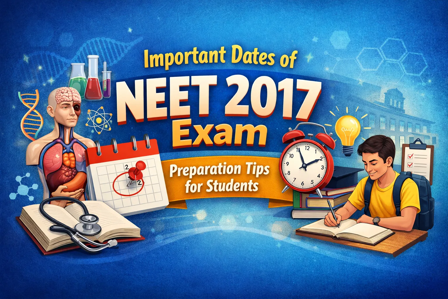 Important Dates of NEET 2017 Exam: Preparation Tips for Students